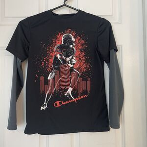 Champion Gear Boy Medium Football Long Sleeve Tshirt